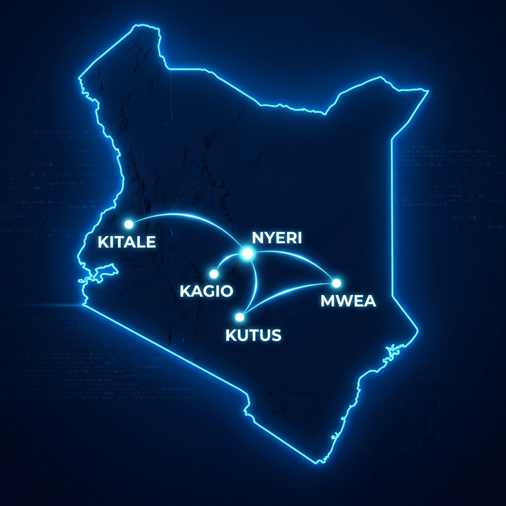 Airnet Broadband coverage map of Kenya